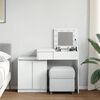 vidaXL Dressing Table White Engineered Wood, Glass Medium Dressing Table