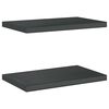 vidaXL Wall Shelf Black Stainless Steel 19.7 in x 11.8 in x 1.2 in