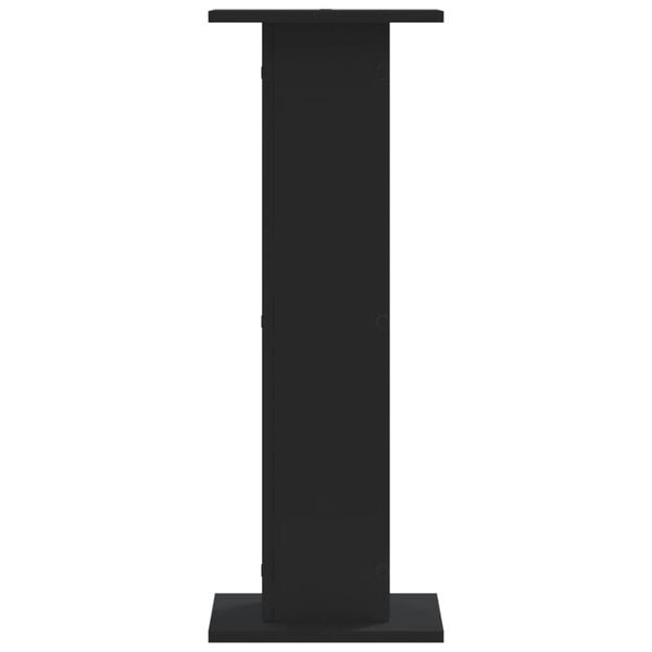 vidaXL Speaker Stands 2 pcs Black 11.8x11.8x31.5" Engineered Wood