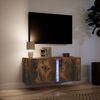 vidaXL TV Wall Cabinet Smoked Oak Engineered Wood Medium TV Wall Cabinet