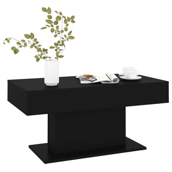 vidaXL Coffee Table Black Engineered wood Medium Durable Coffee Table