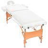 vidaXL 2-Zone Folding Massage Table 3.9" Thick White
