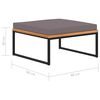 vidaXL Footrest Dark Grey Solid Acacia wood, Powder-coated steel