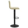 vidaXL Bar Stool Set of 2 Cream Velvet, Steel Standard Swivel