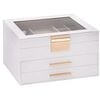 vidaXL Jewellery Box 3-Layer White 9.1x8.1x5.5"