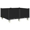 vidaXL Garden Planter Black Polypropylene Medium Portable