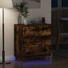vidaXL Bedside Cabinet with Drawer Smoked Oak 27.95 x 13.58 x 29.53 in