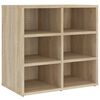 vidaXL Shoe Cabinet Set of 2 Sonoma oak Engineered wood Medium