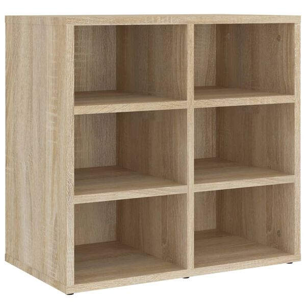 vidaXL Shoe Cabinet Set of 2 Sonoma oak Engineered wood Medium