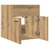 vidaXL Bathroom Sink Cabinet Artisan Oak Engineered Wood, Iron