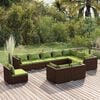 vidaXL Garden Lounge Set Brown PE rattan Large Modular