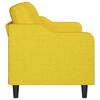 vidaXL 3-seater Sofa Light Yellow Fabric (100% polyester) 3-seater