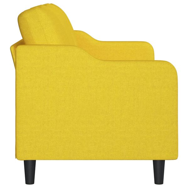 vidaXL 3-seater Sofa Light Yellow Fabric (100% polyester) 3-seater