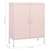 vidaXL Storage Cabinet Pink Steel 31.5 x 13.8 x 40.0 in Storage Cabinet