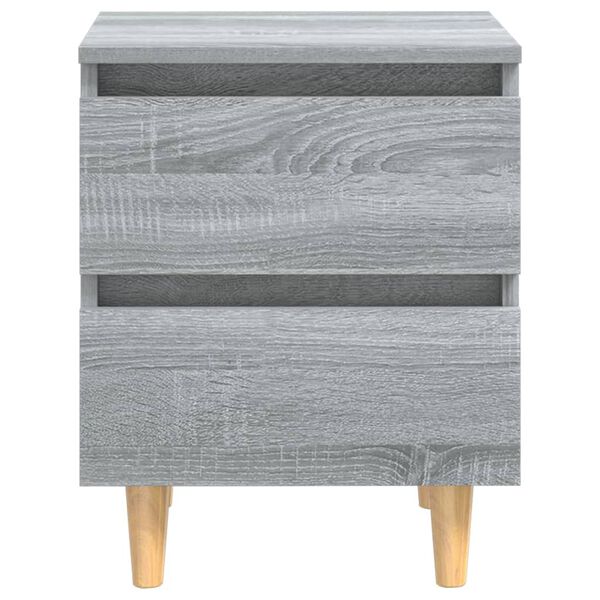 vidaXL Bed Cabinet Set of 2 Grey sonoma