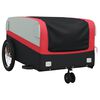 vidaXL Bike Trailer Black and Red 99.2 lb Iron