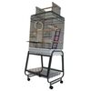 Strong Parrot Cage Silverstone Grey Metal Large Collapsible Bird Cage