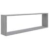 vidaXL Wall Cube Shelf Set of 2 Grey sonoma Engineered wood