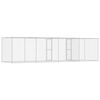 vidaXL Dog Cage Silver 236.22 x 78.74 x 78.74 in Galvanised Steel