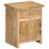 vidaXL Bedside Table Natural Wood Solid Mango Wood, Engineered Wood