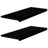 vidaXL Window Sills 2 pcs Dark Brown 39.4x15.7x0.8" Solid Wood Oak
