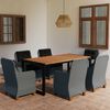 vidaXL 7 Piece Patio Dining Set Dark Gray