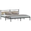 vidaXL Bed Frame Sonoma Oak Engineered wood, steel Full Bed Frame