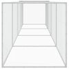 vidaXL Chicken Cage Light Gray Galvanized Steel 158.7 x 38.6 x 35.4 in