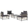 vidaXL Garden Lounge Set Set of 5 Anthracite