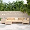 vidaXL Garden Sofa Set Wood Solid pine wood Large Modular