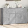 vidaXL Sideboards 2 pcs Concrete Gray 23.6"x12.2"x27.6" Engineered Wood
