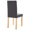 vidaXL Dining Chair Set of 2 Gray Faux leather, wood Standard Durable