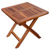vidaXL Sun Lounger And Table Brown Solid acacia wood Standard Foldable
