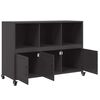 vidaXL Sideboard Black Cold-rolled steel Medium Cabinet Rectangular