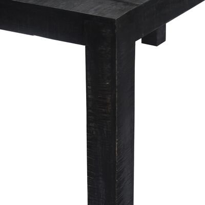 vidaXL Dining Table Black 46.5"x23.6"x29.9" Solid Mango Wood