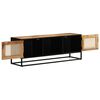 vidaXL TV Cabinet Natural Solid Mango Wood Medium TV Cabinet