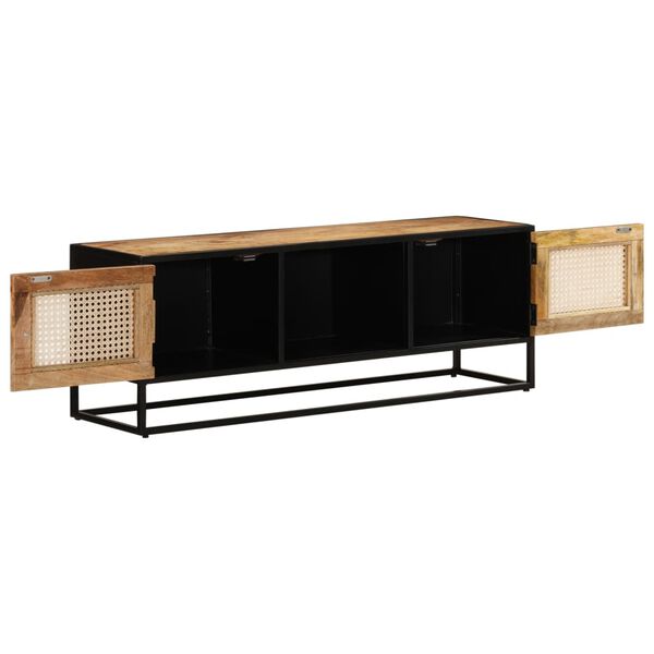 vidaXL TV Cabinet Natural Solid Mango Wood Medium TV Cabinet