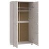 vidaXL Wardrobe White Solid Pine Wood Medium Wardrobe Rectangular