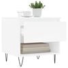 vidaXL Coffee Table White Engineered wood, Metal Medium Coffee Table
