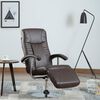 vidaXL TV Armchair Brown Artificial leather, Chrome Single