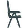 vidaXL Garden Reclining Chair Set of 2 Green Polypropylene (PP) Medium