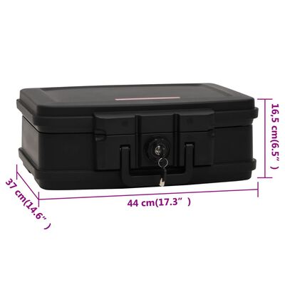 vidaXL Safe Box Black 17.3"x14.6"x6.5" Polypropylene