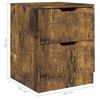 vidaXL Bedside Cabinet Set of 2 Smoked Oak Engineered wood, MDF Standard