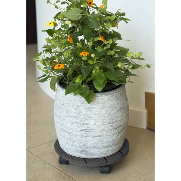 Nature Plant Trolley Anthracite Wood and plastic composite &Oslash;11.8 in