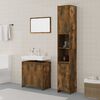 vidaXL Bathroom Furniture Set Smoked Oak Engineered Wood, Acrylic Standard