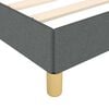 vidaXL Bed Frame Dark Grey Polyester, Plywood, Engineered Wood Twin XL