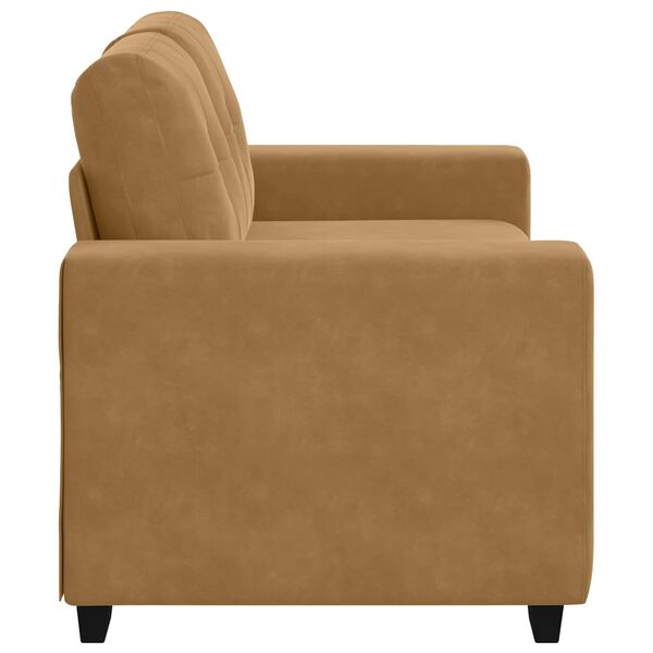 vidaXL Sofa Brown 62.99 x 30.31 x 32.28 in Fabric