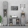 vidaXL Bathroom Furniture Set Concrete Grey Engineered Wood, Metal, Acrylic
