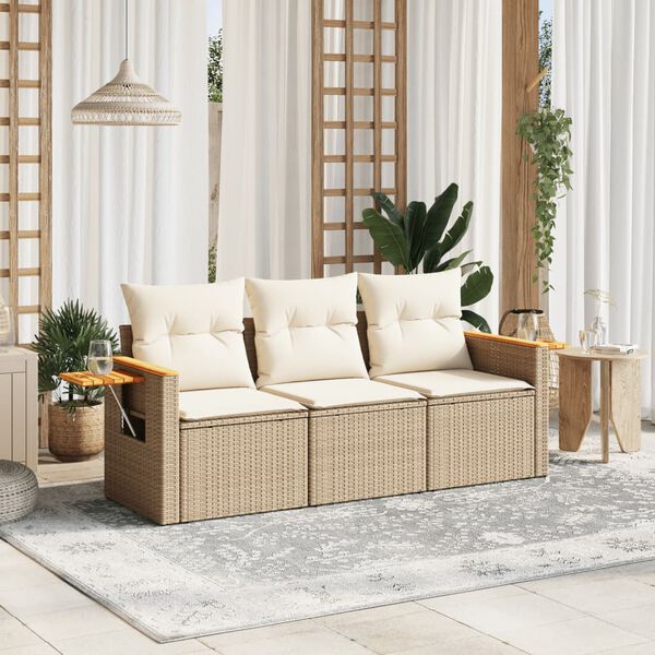vidaXL Garden Sofa Set Beige