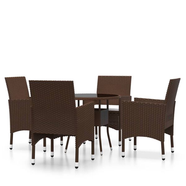 vidaXL Garden Bistro Set Brown
